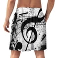 thumbnail image 2 of NICKSUN Shorts de Pyjama Amusants pour Hommes, Bas de Pyjama Doux avec Poches, Note de Musique, 2TG, 2 of 6