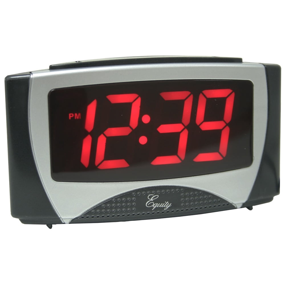 Equity by La Crosse 30029 Large LED Alarm Clock with 1.2 inch time