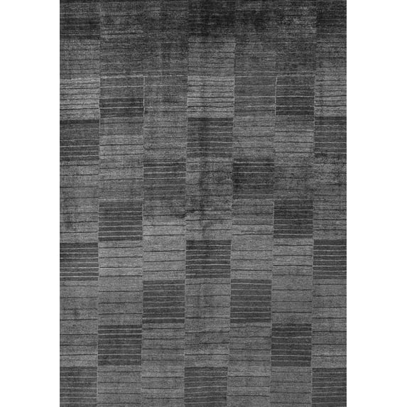 Ahgly Company Indoor Rectangle Oriental Gray Modern Area Rugs, 2' x 5'