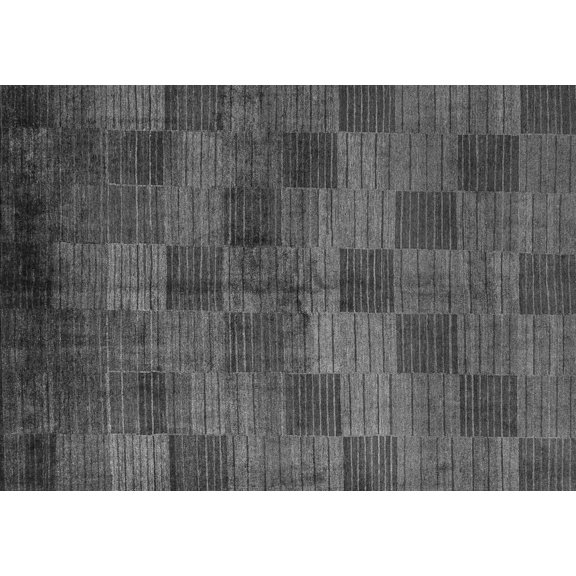 Ahgly Company Indoor Rectangle Oriental Gray Modern Area Rugs, 2' x 5'