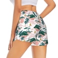 thumbnail image 3 of Xecao's Hawaii Palms for a double-layer running short for women, perfect for gym, tennis, and more, featuring a convenient pocket., 3 of 9