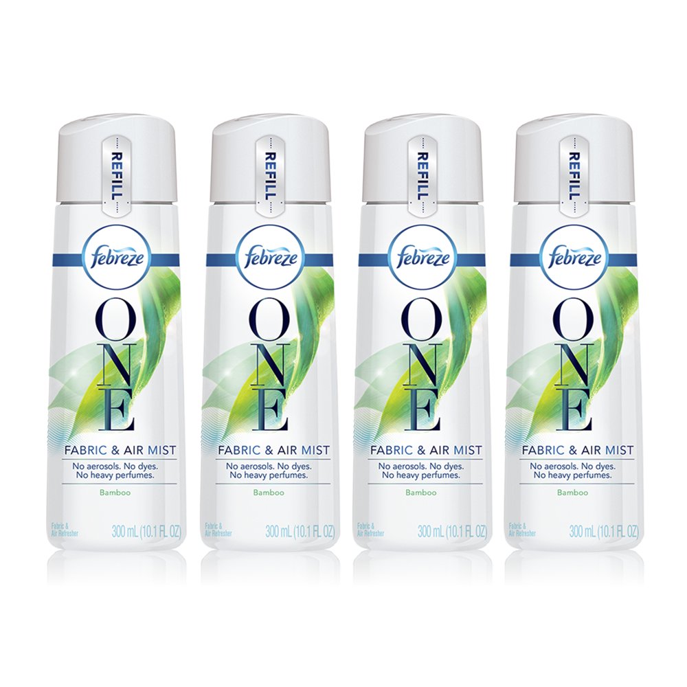 Febreze ONE Fabric and Air Freshener Spray Refills, Bamboo, 4 ct