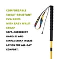 thumbnail image 5 of Ultra Light Carbon Fiber Trekking Poles | Collapsible Walking Sticks for Hiking & Trail Running | 125cm Non Adjustable, 130g, Shiny Yellow, Anti-Slip Grip for Men & Women, 5 of 7