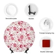 thumbnail image 4 of Daiia Rose Flowers Printed Pattern Ceramic Plate Dinner Plates Bone China Decorative Plates with Display Stand Art Ceramic Ornaments for Wall Hanging Decoration-7in, 4 of 6