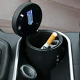 thumbnail image 4 of Portable Ashtray Car Ashtray Flame Retardant Material with Lid with LED Light Ashtray, 4 of 8