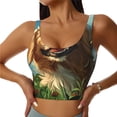 thumbnail image 2 of Picia Happy Dog In Flower Field Sports Bra for Women,Padded Strappy Sports Bras Medium Support Yoga Bra with Removable Cups,Running Yoga Bra-Medium, 2 of 9