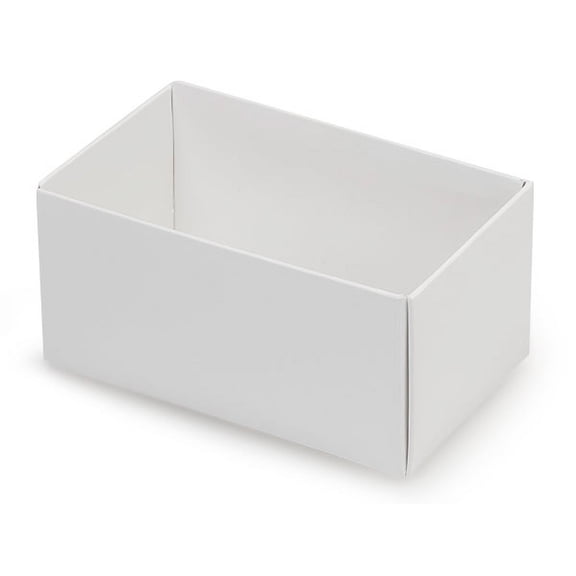 50 PK, White Macaron & Cookie Box Base, 3.75 x 2.5 x 2" For Events, Birthday Parties, Upscale Events, Made In USA