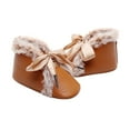 thumbnail image 5 of Douhoow Baby Girl Winter Snow Boots Lace-Up Non Slip Flat Shoes First Walkers, 5 of 5