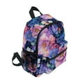 thumbnail image 2 of FORMRS School Backpack with Front Zippered Pocket 12" Student Travel Daypack, Colorful Art Flowers, 2 of 6