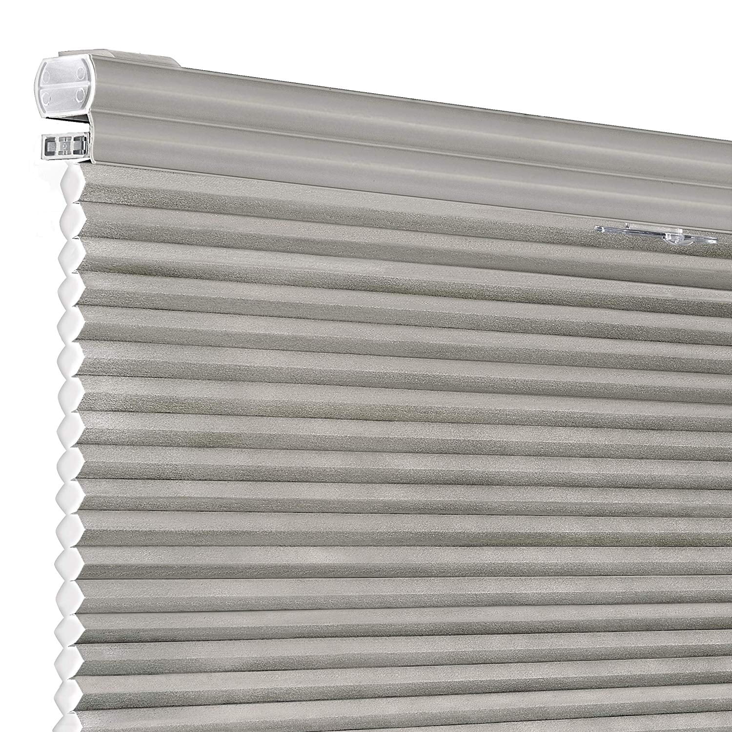 Achim Home Furnishing Window Blinds: Cordless Top-Down Bottom-Up Honeycomb Window Shade (Dove Grey, 33" x 64")
