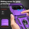 thumbnail image 4 of for Google Pixel 9 Pro XL Case with Slide Camera Cover HD Screen Protector [Military Grade 16ft. Drop Tested] Magnetic Ring Holder Kickstand Protective Phone Case for Google Pixel 9 Pro XL, Purple, 4 of 17