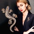 thumbnail image 2 of Luxury Retro Shiny Black Large Diamond Lizard Brooch Simple And Versatile Women's Accessories, 2 of 3