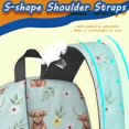 thumbnail image 5 of Highland Cow and Flower Print 17" School Backpacks for Teens,Waterproof Oxford Fabric,S-Shape Padded Straps for School,Travel,Hiking,Camping, 5 of 6
