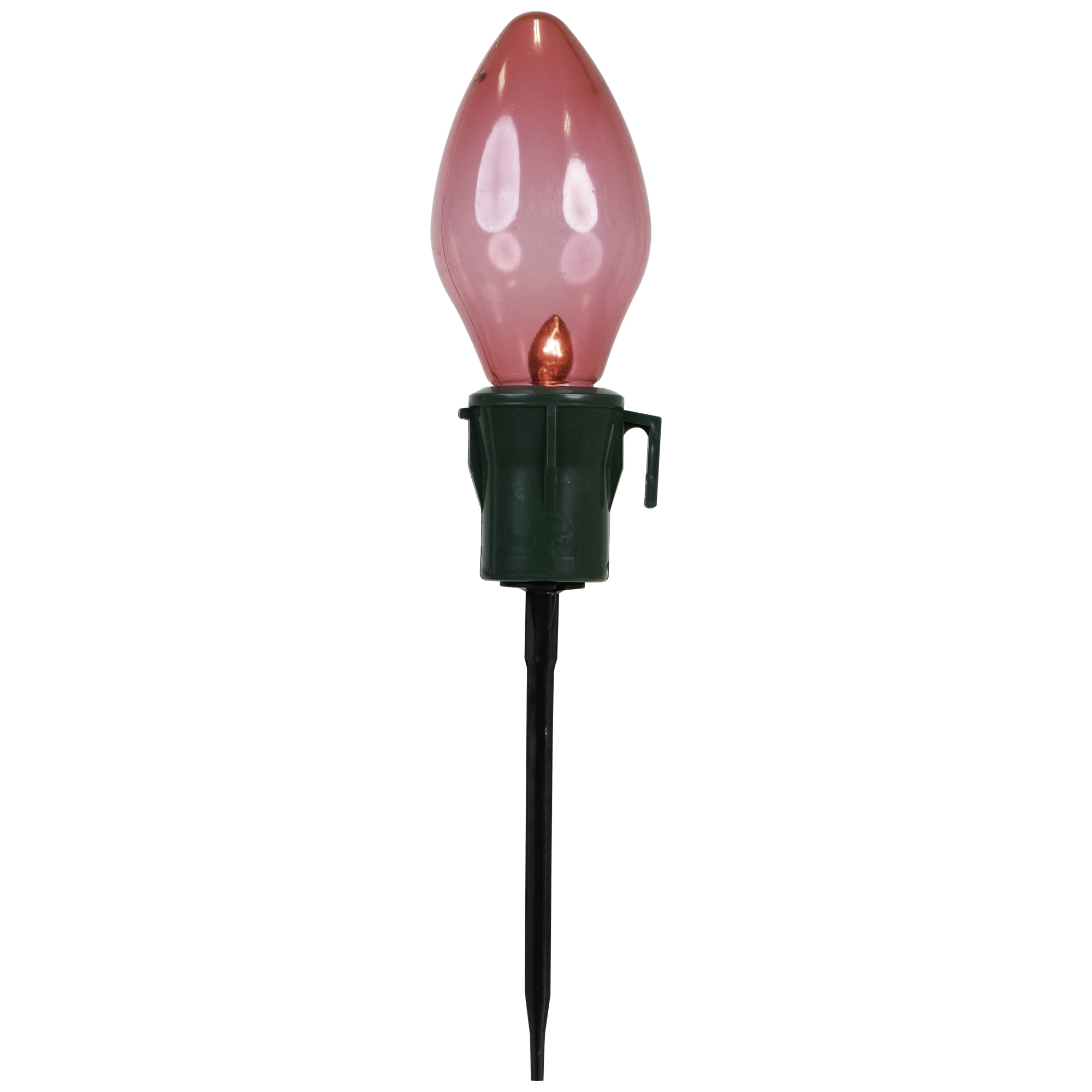 Set of 4 Lighted Multi-Color Jumbo C7 Bulb Christmas Pathway Marker Lawn Stakes