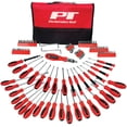 thumbnail image 2 of Performance Tool Screwdriver W1721 Star/Slotted/Phillips/Hex/Square; Chrome Vanadium Steel; Red Handle; With Magnetic Tip; Set Of 100, 2 of 4