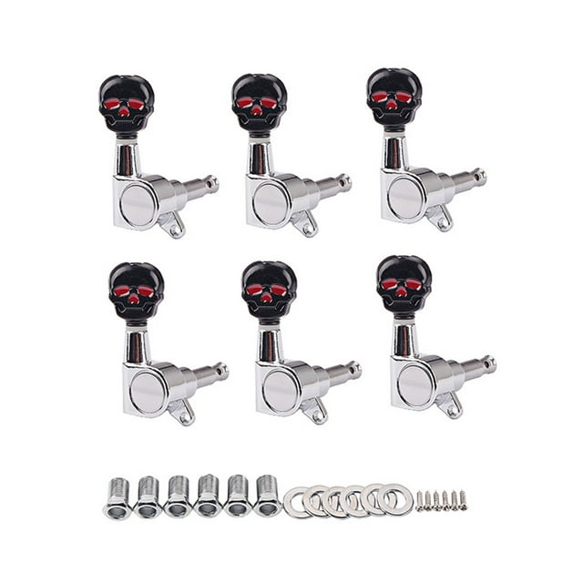 Greeniant Clavijas de afinación de guitarra de 6 piezas, máquina de afinadores flexibles para diestros resistentes al desgaste con botones, cuerda de Accesorios para instrumentos musicales Greeniant OD022551-00