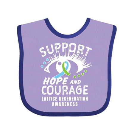 

Inktastic Lattice Degeneraton Support Hope and Courage Gift Baby Boy or Baby Girl Bib