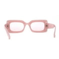 thumbnail image 2 of Womens Mod Thick Plastic Minimal Sunglasses All Pink, 2 of 4