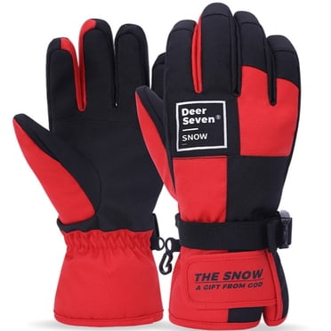 Insulated & Fleece-Lined Waterproof Kids' Gloves with Touchscreen - Thermal 5-Finger Gloves for Skiing, Snow & Bike Riding, Winter Sports & Outdoor Play