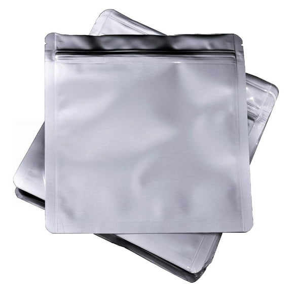 Drevy 7 Mil Zip Lock Mylar Bags (50, 1 Quart 8.3 x 8.3 Inch)