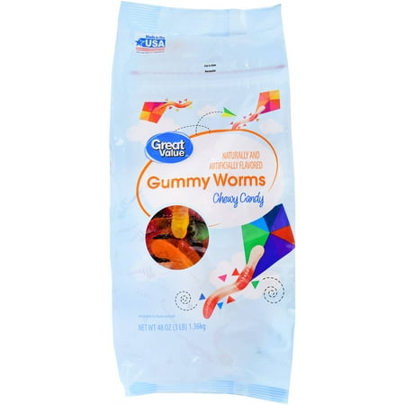 Great Value Gv Gummy Worms 48 Oz Sous