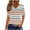 Y322#Brown, variant on Ichuanyi T Shirts for Women Short Sleeve V Neck Gradient Printed Tshirts Loose Fit Lightweight Soft Casual Summer Spring Tee Tops