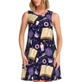 thumbnail image 1 of Fotbe Lavender Flowers Vestido de Verano sin Mangas para Mujer – Vestido Midi Línea A, Estilo Camiseta Floral, Vestido Playero Casual y Fluido, 1 of 7