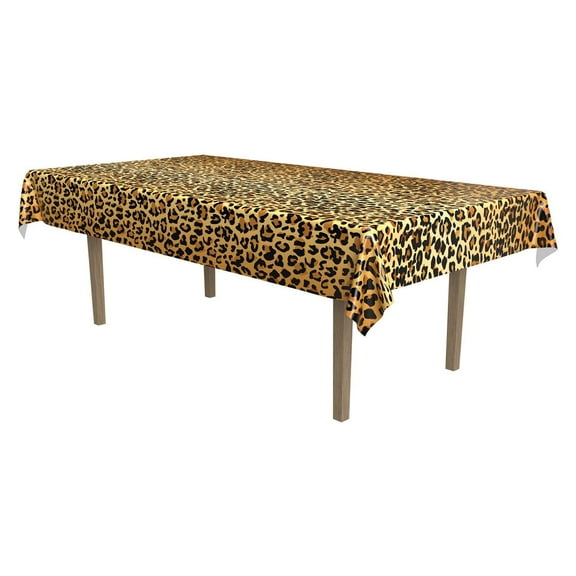12 Pack Beistle Leopard Print Party Tablecover