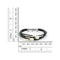 thumbnail image 4 of Gem Stone King Cultured Freshwater Pearl 2 Beads Steel Magnetic Clasp Leather Bracelet, 4 of 6