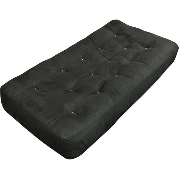 9" ViscoCoil II #628 Black Microfiber Futon Mattress-Size:Twin