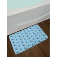 thumbnail image 2 of Winter Bath Mat, Ice Skate Floral Winter Holiday Skating Leaves Illustration, Plush Bathroom Decor Mat with Non Slip Backing, 29.5" X 17.5", Grey Deep Sky Blue, by Ambesonne, 2 of 2