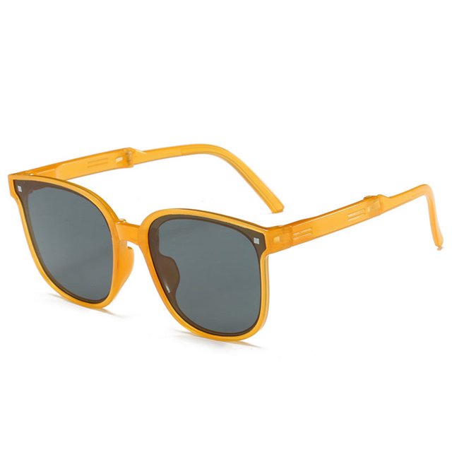 CSChome Foldable Sunglasses Children Sunglasses Foldable Strong Hinge UV Transparent Clear View Easy Storage Photo Prop Decorative Collapsible