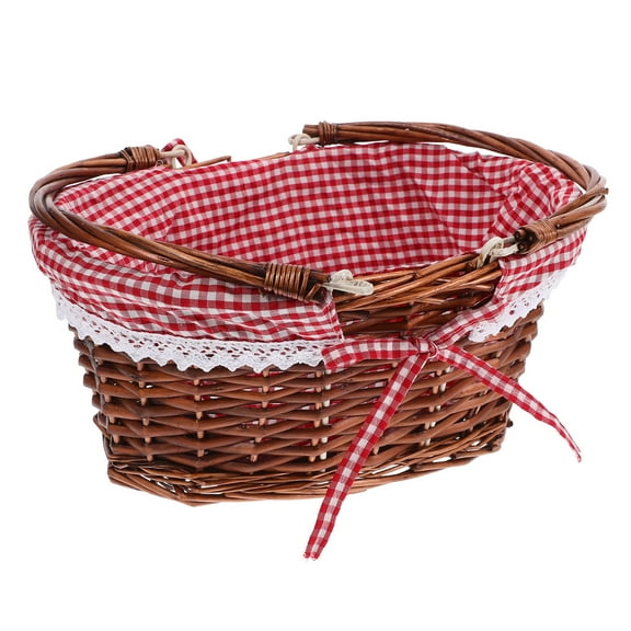 Minkissy Wicker Picnic Basket Set with Coffee Accessories for Outdoor Adventures and Travel
