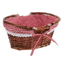 Minkissy Wicker Picnic Basket Set with Coffee Accessories for Outdoor Adventures and Travel