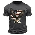 thumbnail image 3 of Yghzkop Patriotic Graphic T-Shirt for Men USA Flag 4th July American Independence Day Bald Eagle Print Shirt Athletic Fit Round Neck Quick-Dry Short Sleeve Top for BBQ Party Firework Show, 3 of 5