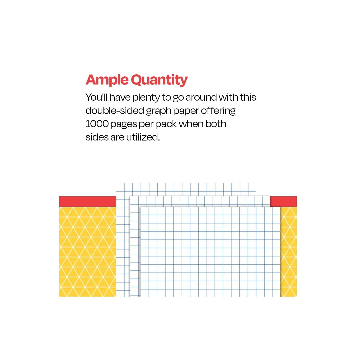 Graph paper, 15 lb, 1/8 inch grids, 8-1/2 x 11 inches, 500 sheets -  walmart.com