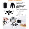 thumbnail image 4 of 1 PC Table Folding Heat Insulation Pad -scald Pad Pot Pad Table Pad Bowl Mat Casserole Heat Insulation Pad High Temperature Resistant Mat(C,Black), 4 of 8