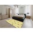 thumbnail image 4 of Ahgly Company Indoor Rectangle Patterned Corn Yellow Area Rugs, 2' x 3', 4 of 6