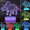 thumbnail image 4 of Somnr 3D Dinosaur Night Light - 7-Color Changing LED Lamp w/ Remote & Touch Control, Gift for Kids, 4 of 6