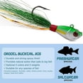 thumbnail image 4 of 3PCS Bucktail Jigs Saltwater Fluck Lures Assorted Jigs Head Fishing Lures, 4 of 7