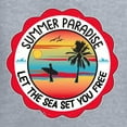 thumbnail image 6 of Wild Bobby Summer Paradise Let the Sea Set You Free Unisex Crewneck Sweatshirt, 6 of 6