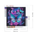 thumbnail image 2 of Pintura de diamante 5D DIY, kit de mariposa con taladro redondo completo, arte de decoración del hogar, 30x30cm, 2 of 9