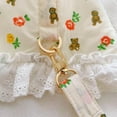 thumbnail image 4 of Small Dog Dress Harness Leash Set,Floral Puppy Princess Dresses Holiday Party Costume Outfits for Chihuahua Yorkshire,Pet Harness Vest for for Small Medium Dogs M, 4 of 7