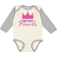 thumbnail image 3 of Inktastic Birthday Princess, Crown, Stars - Pink Purple Girls Long Sleeve Baby Bodysuit, 3 of 5