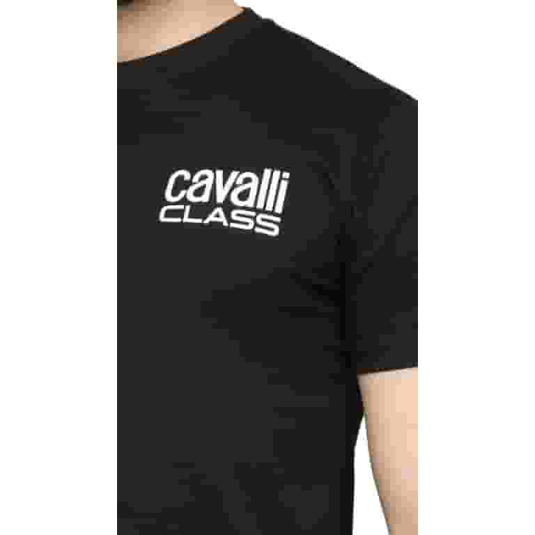 CAVALLI CLASS Tシャツ Cavalli Class Black Cotton Men T-Shirt - Walmart.com