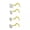 golden, variant on 4pcs Mix Shape CZ Nose Stud Rings Piercing Jewelry Surgical Stainless Steel --silver