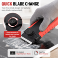 thumbnail image 5 of 10 Pack Locking Razor Blade Scraper for Glass Cooktop Paint Sticker Remover, 5 of 6