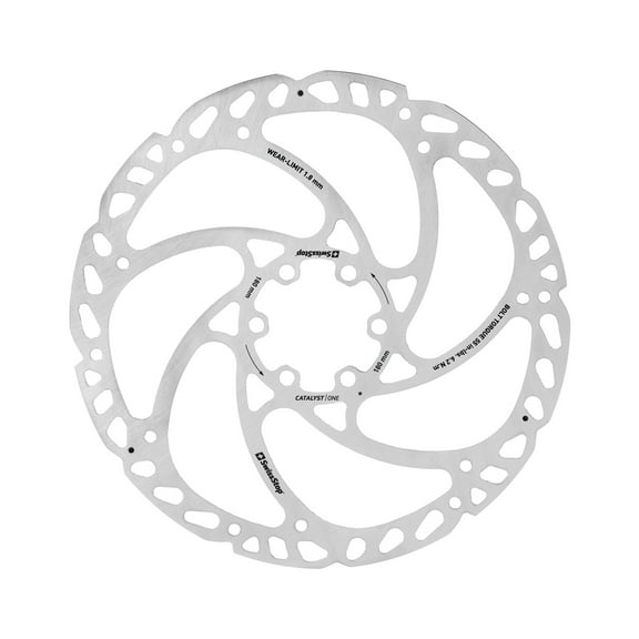 SwissStop Catalyst One Disc Rotor - 180mm, 6-Bolt, Silver