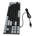 thumbnail image 3 of Computer Keyboard, 87 Keys Mechanical Keyboard Blue Switch Contrast Color Waterproof  for PC Wired Black Red,Wired Black Gray, 3 of 7