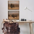 thumbnail image 3 of Stupell Industries Scattered Bison & Farmland Animals & Insects Painting Brown Floater Framed Canvas Art Print Wall Art, 31 x 25, Set of 2, 3 of 10